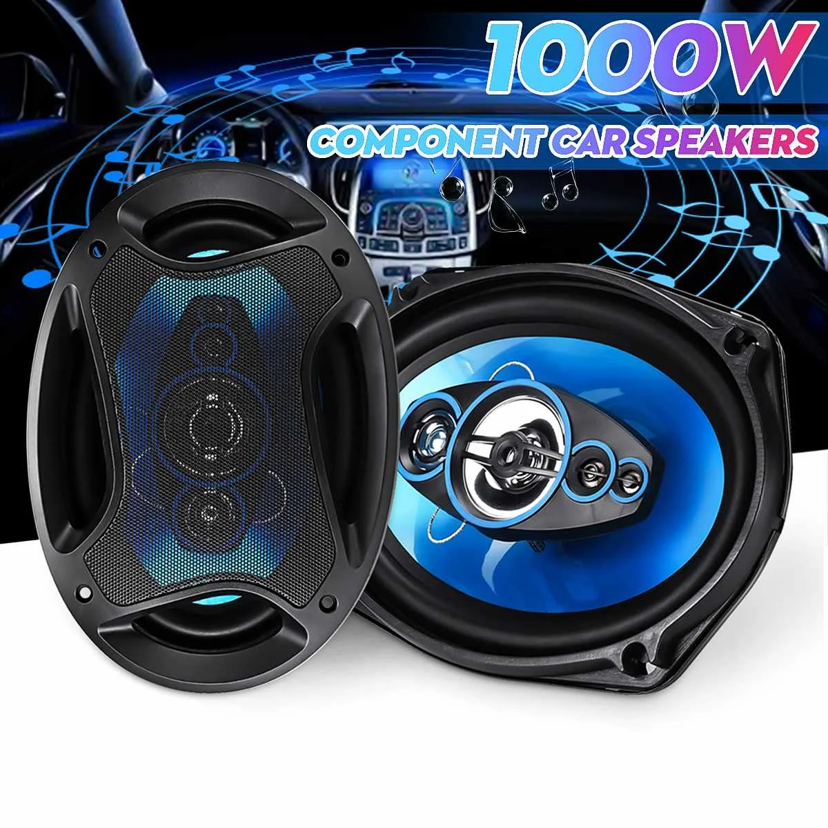 Автомобильная колонка 2 шт. 1000 Вт 12 В 6 9 дюйма двухсторонняя Hi Fi аудиосистема