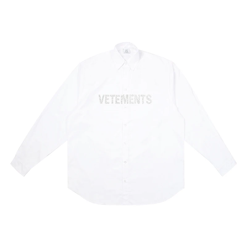 

Рубашка оверсайз с логотипом 2021ss, белая рубашка высокого качества в масштабе 1:1