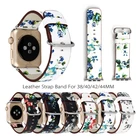 Ремешок Konaforen кожаный для Apple Watch iWatch Series 1 2 3 4 5 6, сменный Браслет для наручных часов 44 мм 42 мм 40 мм 38 мм