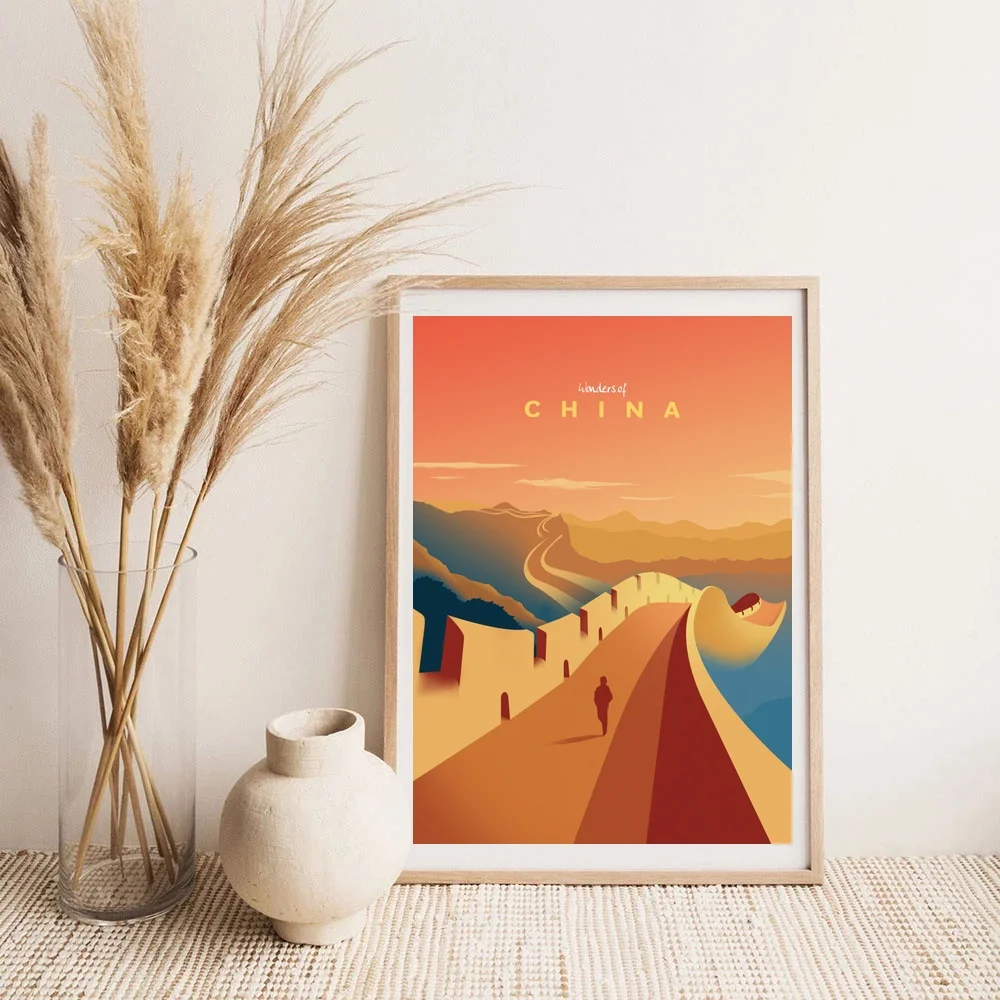 

Wonders of China The Great Wall Poster Print, Home Wall Art, Office Wall Decor, State Map Poster, No Frame