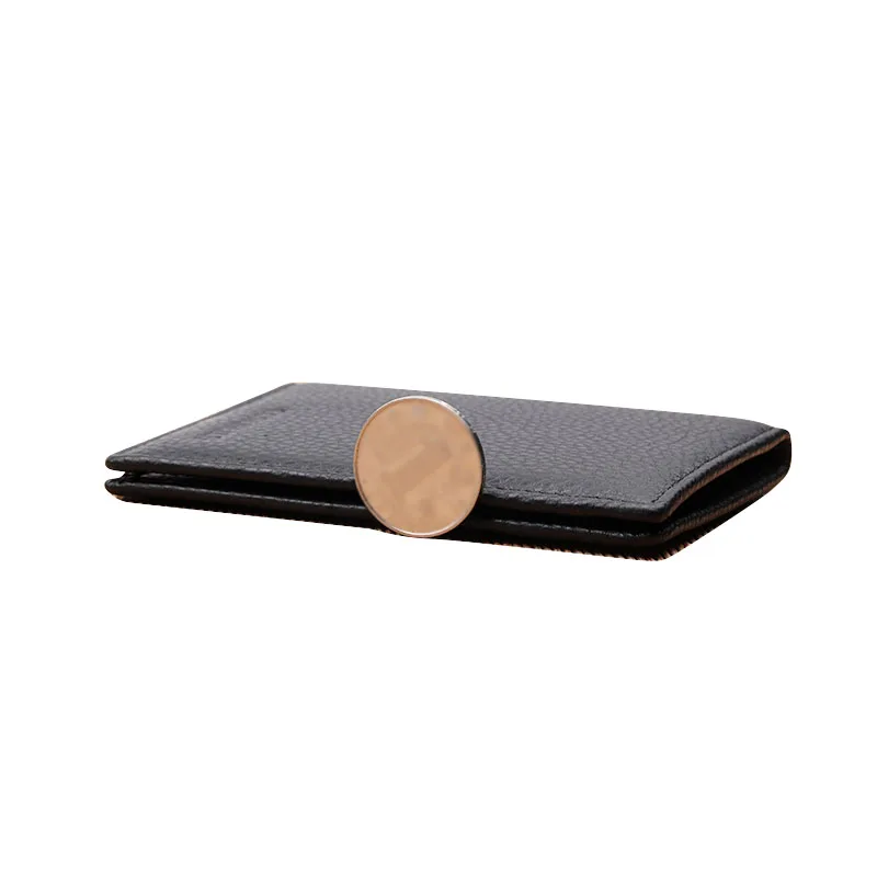 Мужской мини кошелек женский тонкий модный ID держатель для карт смарт чехол из