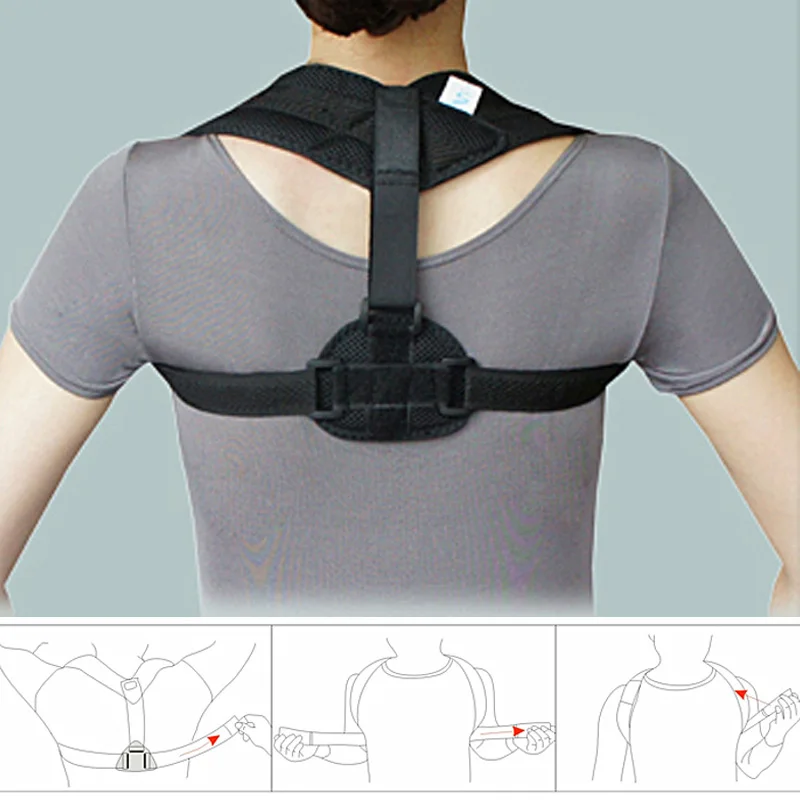 Корректор осанки до ключиц поддерживающий пояс для спины плечевой бандажный