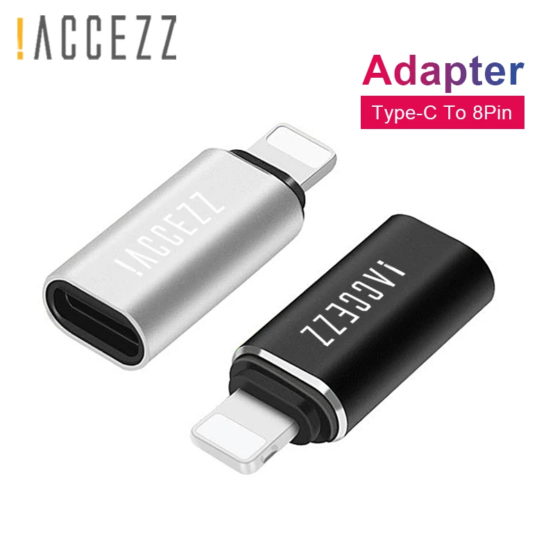 ! 2 шт. адаптер USB Type-C на 8 Pin для Apple iphone X XS XR 7 Plus 10 | Мобильные телефоны и аксессуары