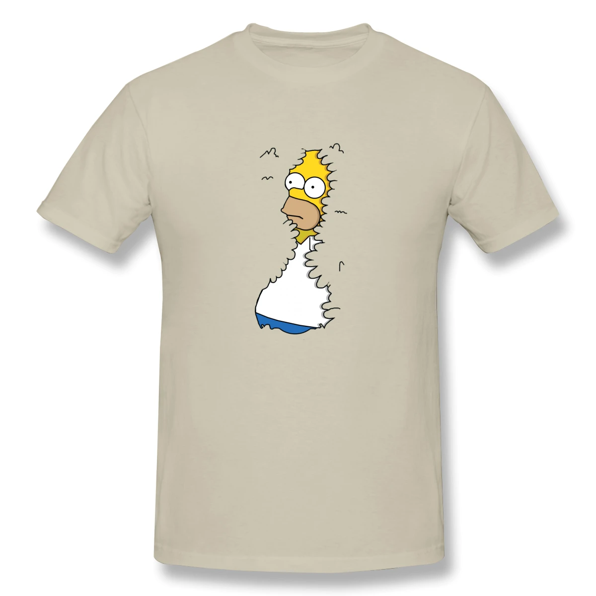 Мужская Базовая футболка с коротким рукавом Homer In Hedges Simp Son европейский