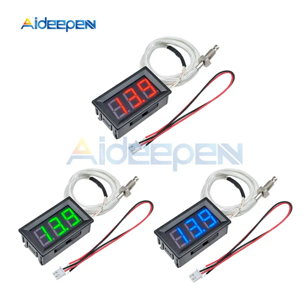 12V B310 светодиодный цифровой термометр измеритель температуры K type M6