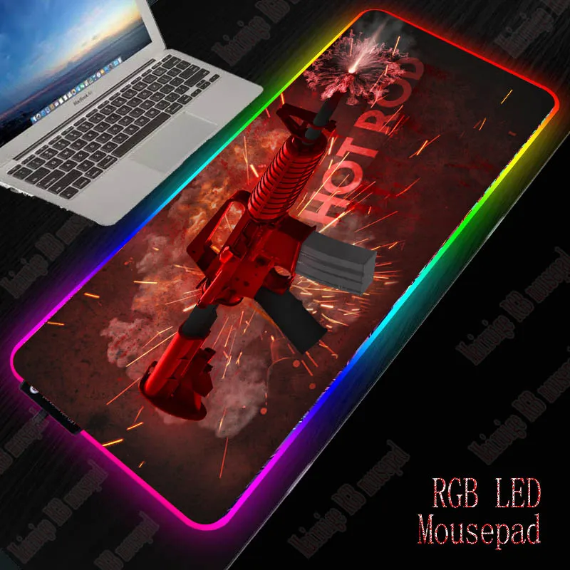 Yuzuoan, большой игровой коврик для игры в Токийский Гуль, светодиодный, RGB, комфортное управление, коврик для мыши, водонепроницаемый, удобный для носки, коврик для освещения, 900X400