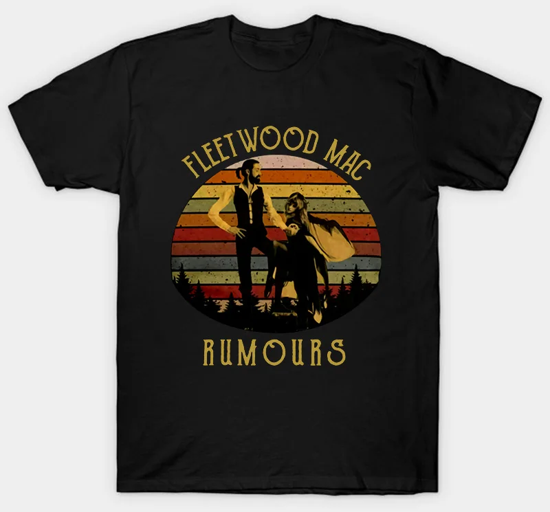 Черная винтажная хлопковая Футболка Stevie Nicks Fleetwood Mac Rumours