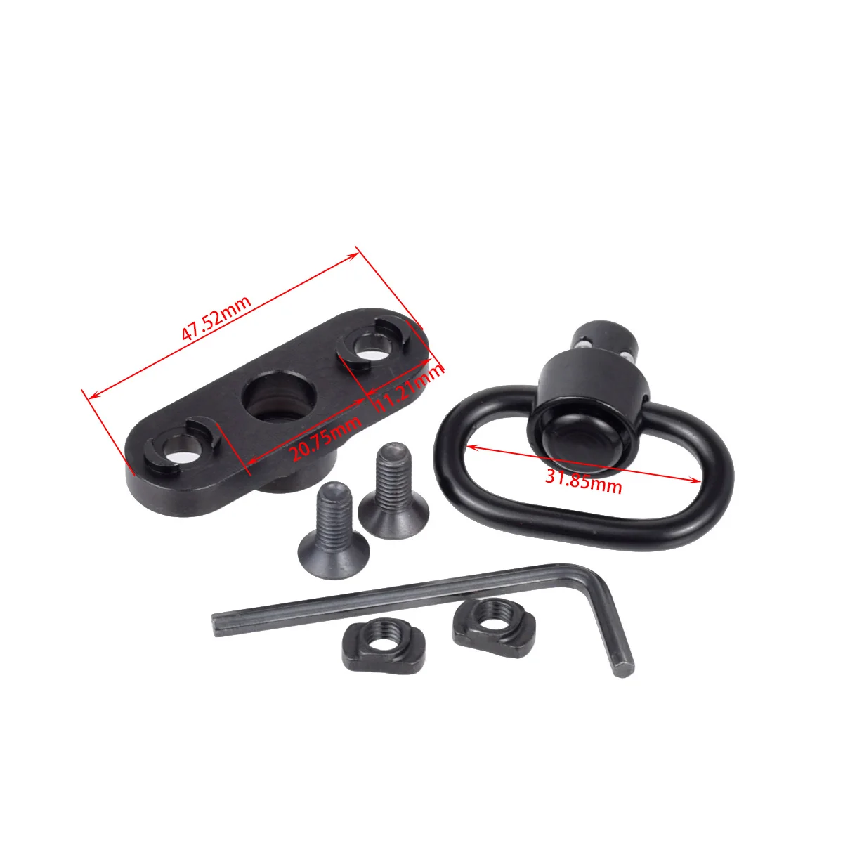 

Tactical M-LOK Sling Swivel Mount Set MLOK Handguard Sling Attachment QD Slings Strap for MS4 etc