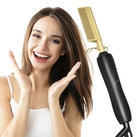 hair straightener electric comb wand hair curling irons hair curler comb hot straightening electric comb titanium alloy