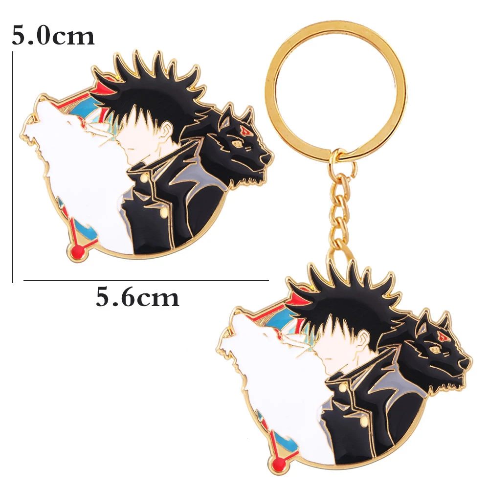 

Keychains Accessories Woman Jujutsu Kaisen Key Chain Men Metal Pendant Keyring Unisex Elegant Gojo Satoru Anime Jewelry