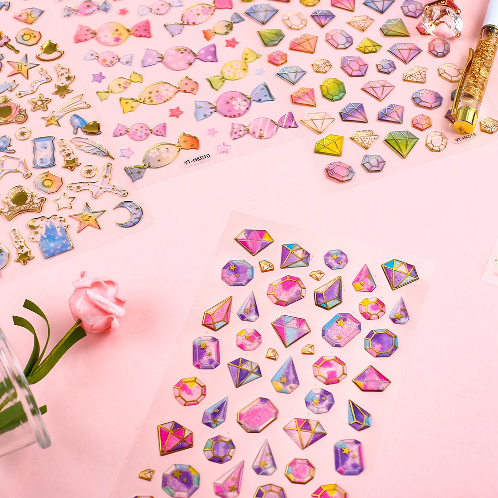 Корейский милый Хрустальный фотопрозрачный кавайный Радужный Единорог Фламинго