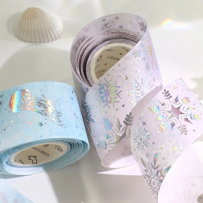 

Sparkling Starry Universe Snow Gold Foil Washi Tape 30mm Wide Japanese Masking Tape For Scrapbook Journal Planner Arts Crafts