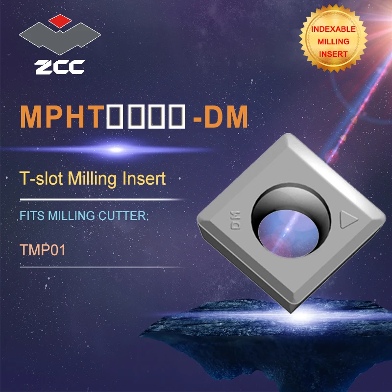 

ZCC.CT cnc lathe carbide inserts MPHT DM for side and face milling tool SMP03 TMP01 for profile milling indexable milling tools