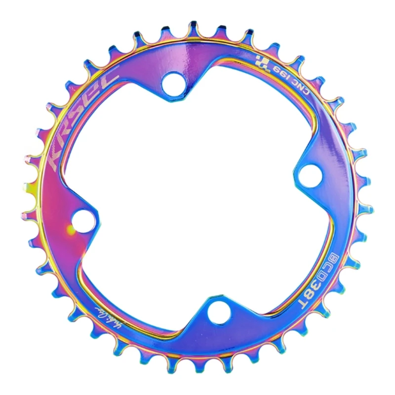 

Narrow Wide Bike Chainring 104BCD MTB Crankset Aluminum Alloy Plating Chainwheel 448D
