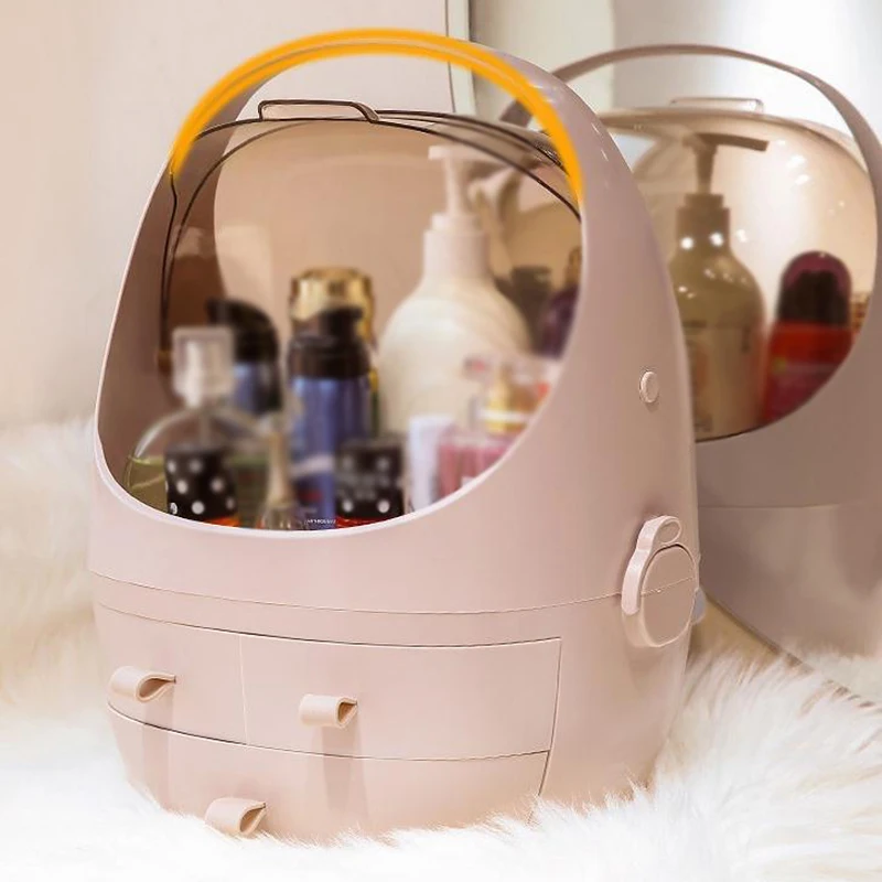 Современная прозрачная коробка для хранения косметики с ящиками ванной комнаты