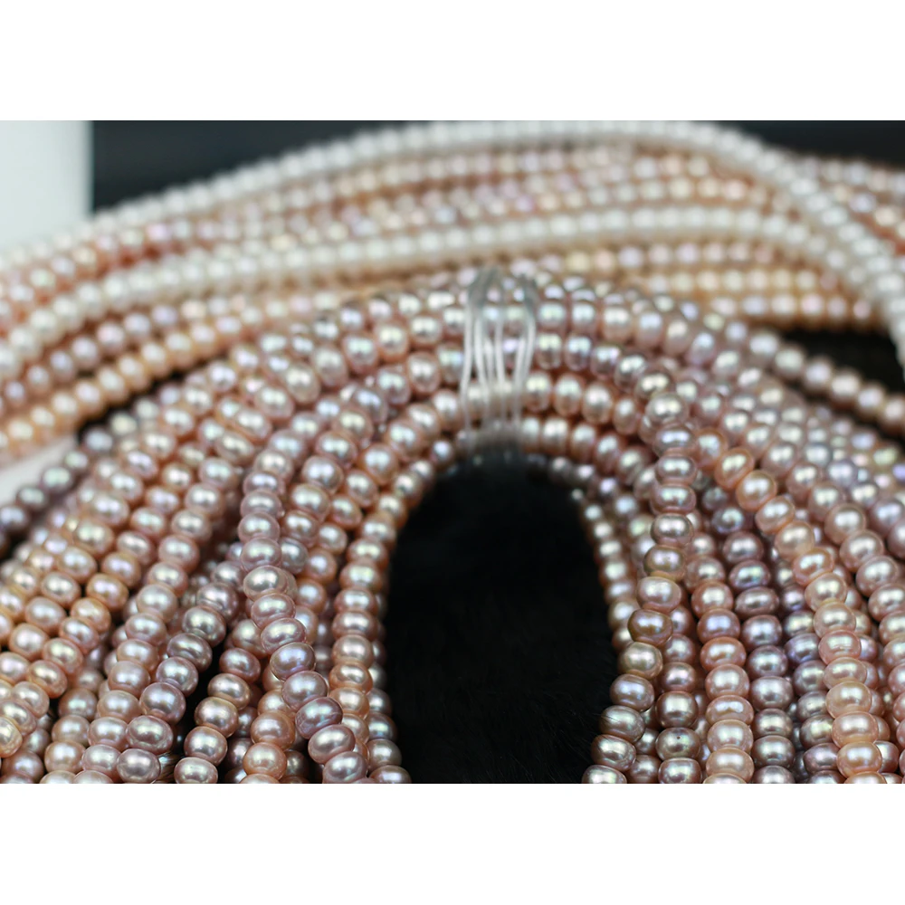 

MADALENA SARARA 9-10mm Round Button Shape Freshwater Pearl Strand For DIY Jewelry Making