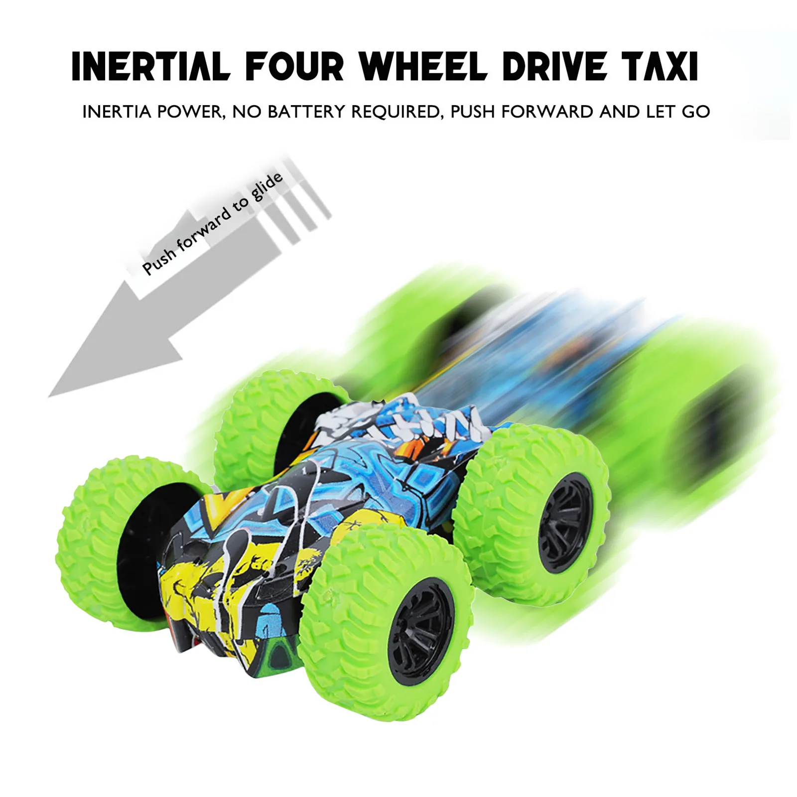 

Inertia-Double Side Stunt Graffiti Car Off Road Model Car Vehicle Kids Toy Gift double-sided stunt car camouflage toy car model