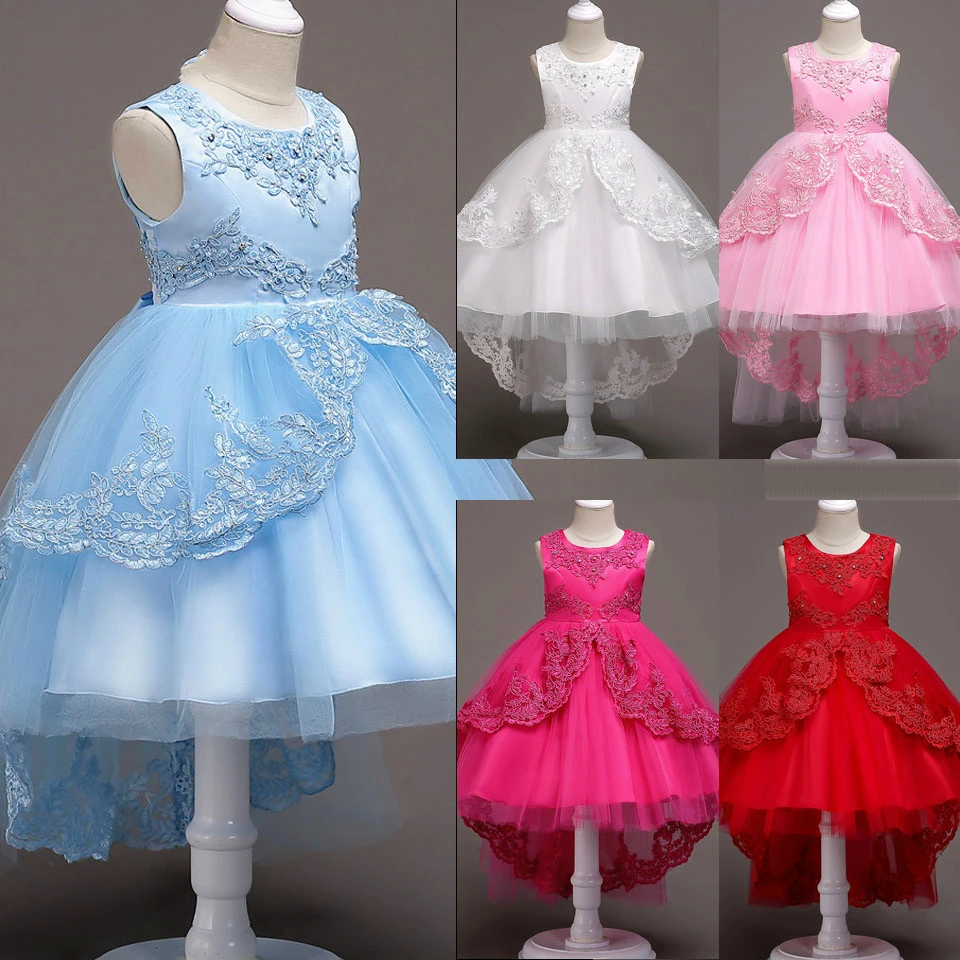 Платья для девочек со шлейфом и цветочным принтом элегантные платья причастия