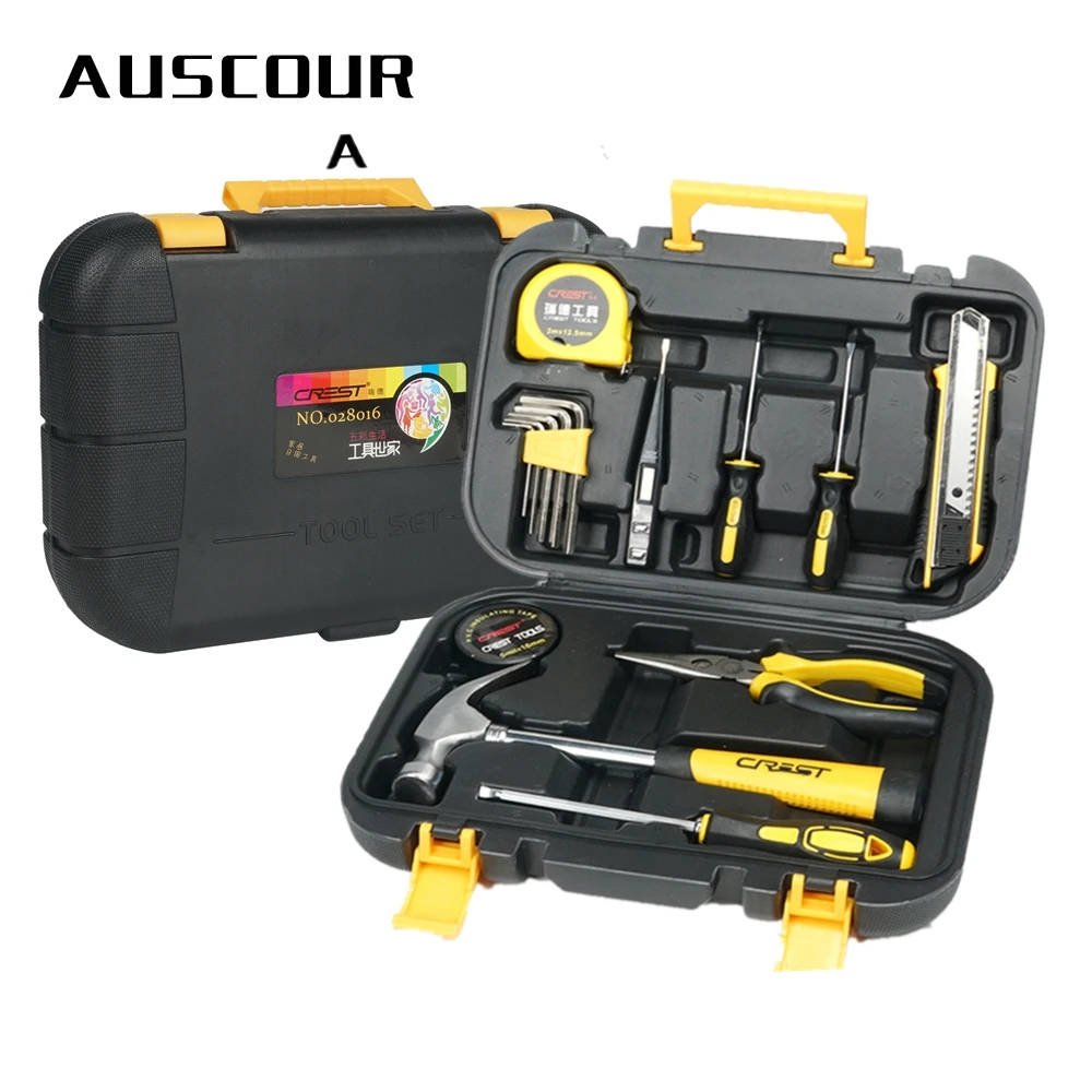 16 шт. Ремонт бытовой набор ручных инструментов Отвертка Ножи кусачки с Пластик