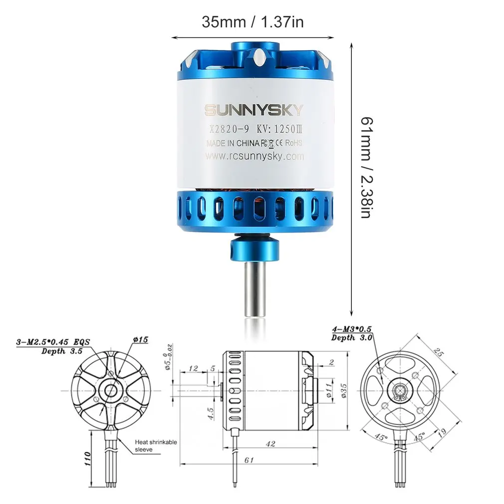 

SUNNYSKY X2814-III/X2820-III 900KV/1000KV/1200KV/1400KV/570KV/860KV/250KV Brushless Motor for Fixed-Wing 3D RC Drone Helicopter