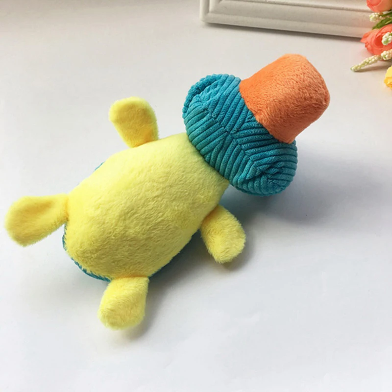 

Pet Cow Duck Shape Plush Chew Toy For Dog With Squeaker Interactive Toys For Dogs Puppy Toys To Clean The Teeth