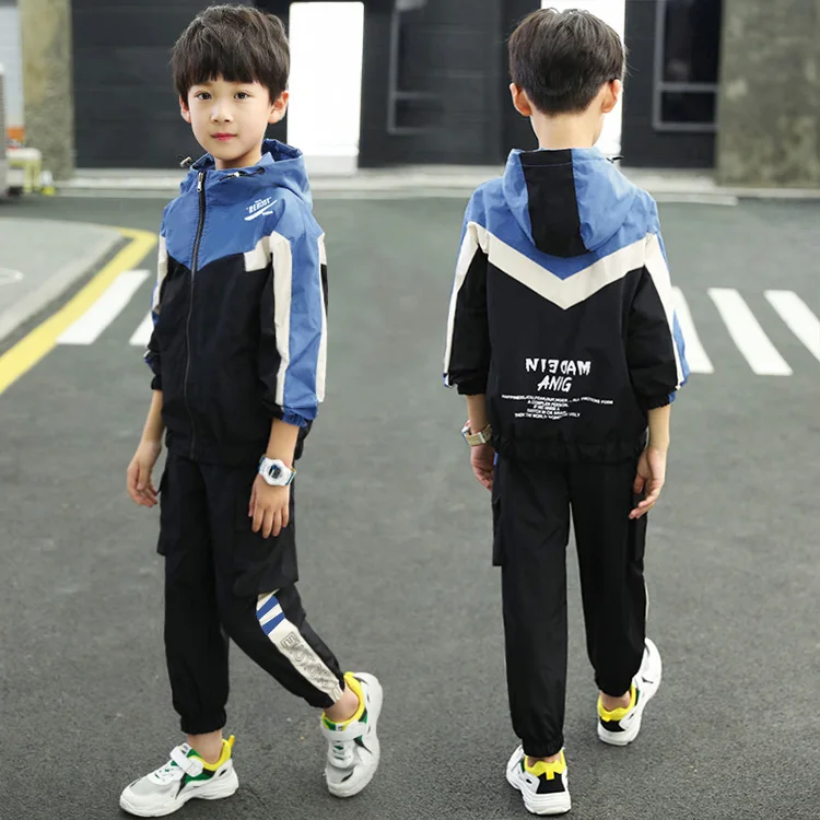 Boys Sportswear Spring Autumn Casual Toddler Teens Clothes Long Sleeve Coat Pant Children Clothing Set Kids Tracksuits |