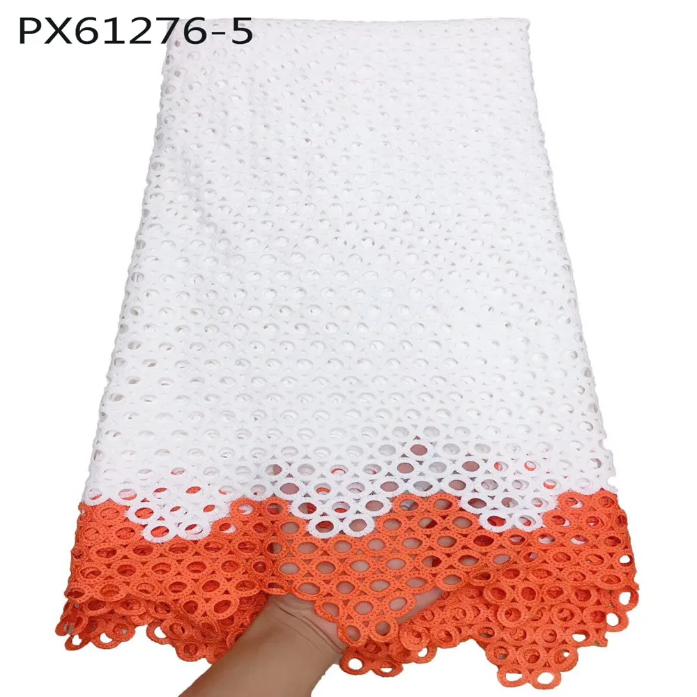 Хорошее качество Африканский нигерийский дизайн вуаль шнур ткань черно-белая