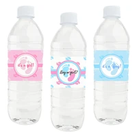 24pcs boy or girl water bottle labels it is a boygirl stickers for baby shower christening decor gender reveal party supplies