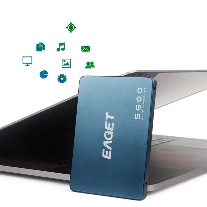 EAGET S600 2,5 дюймов SATA 3,0 SSD жесткий диск 128 ГБ/256 Гб внешний твердотельный накопитель для настольного ноутбука ПК твердотельный накопитель
