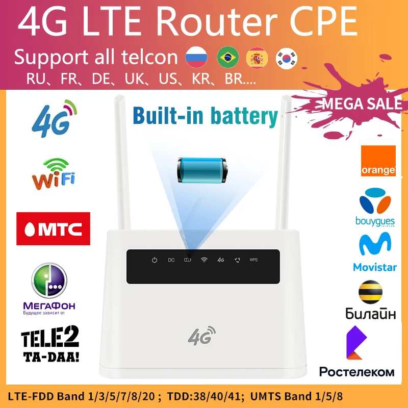 

Внешняя антенна, 300 Мбит/с, CPE LTE 4G, порт Rj49