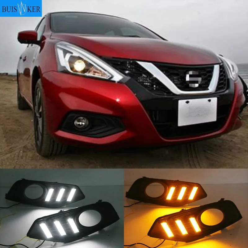 1 Pair For Nissan Tiida 2016-2019 of 12V Car Auto LED Daytime Running Light Lamp DRL Fog | Lights