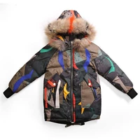 girls winter coat 2020 new children long camouflage padded down outerwear 9 old kids winter coveralls 12 years old girl clothes