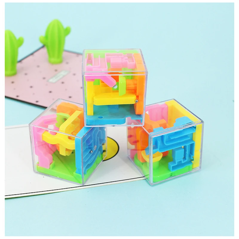 UainCube 3D 6-лицевая сторона лабиринт пройти Игра Головоломка Куб лабиринт игрушка ручной игровой вызов игрушки баланса развивающая игрушка для детей