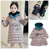 2019 girl jacket winter children winter down cotton jacket girl clothing kids clothes warm thick parka hooded long coats 6 15y