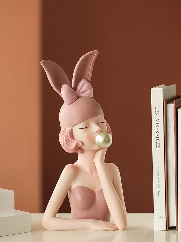 

Creative Modern Girl Resin Decoration Home Living Room TV Cabinet Decoration Wedding Gift valentines day gift Room Decoration