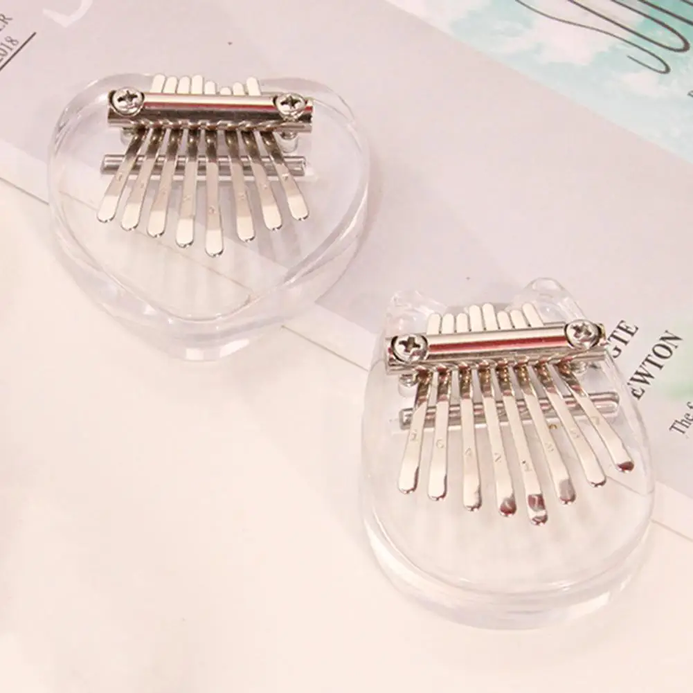 

8 тонов прозрачный мини-пианино Kalimba с искусственным кристаллом милый музыкальный инструмент пианино для пальцев Kalimba подарок для начинающи...