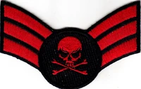 hot military insignia death skull crossbones biker iron on embroidered patch %e2%89%88 7 5 4 7 cm