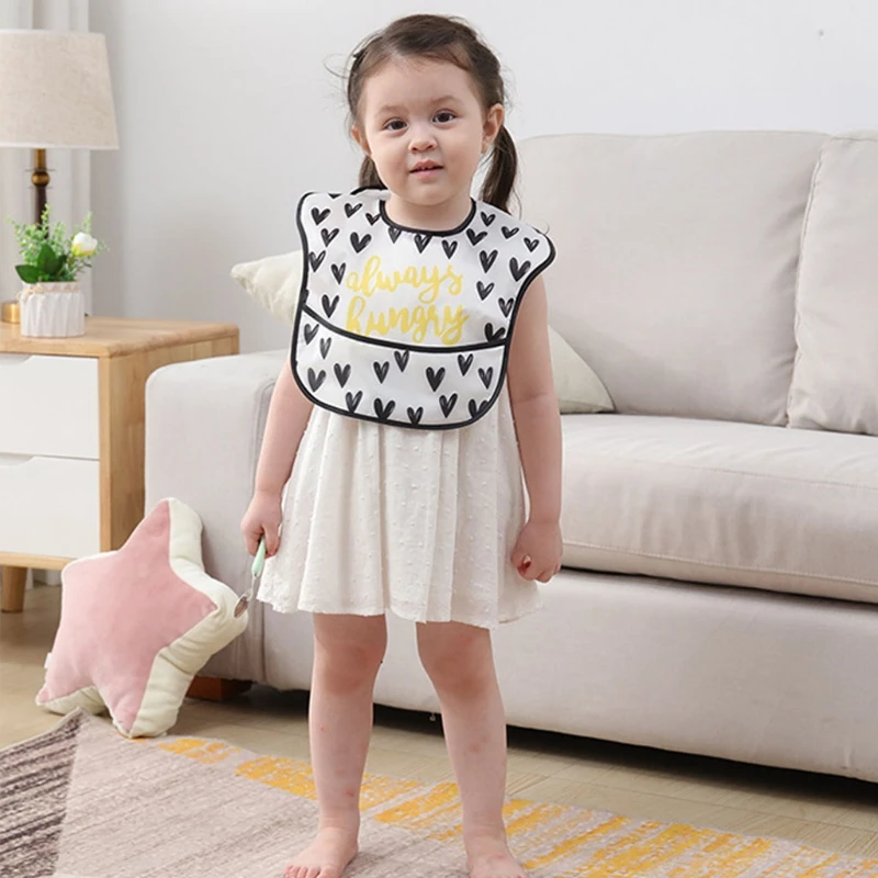 Babero impermeable para beb&eacute;, delantal de alimentaci&oacute;n infantil, toalla de Saliva con estampado de dibujos animados, pa&ntilde;o para eructar-4