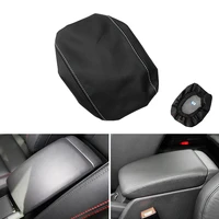 microfiber leather w 1 red white line interior center armrest box cover protective trim for vw golf 6 mk6 2010 2011 2012 2013