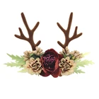 Рога нейлон Рождество Девочка ободки олень цветок Рождество головная повязка для новорожденных девочек повязка для волос Новорожденные реквизиты для фотографии