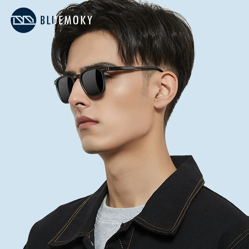 

BLUEMOKY Polarized Sunglasses Men Women Fashion Square Frame Shades Ultralight Vintage Travel UV400 Goggles Driving Sun Glasses