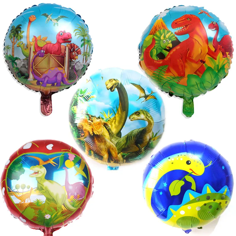 50pcs Mixed dinasour 50 шт. воздушный шар с динозавром 18 дюймов круглый динозавр гелиевые шары для детей вечерние поставки - Цвет: 50pcs Mixed dinasour