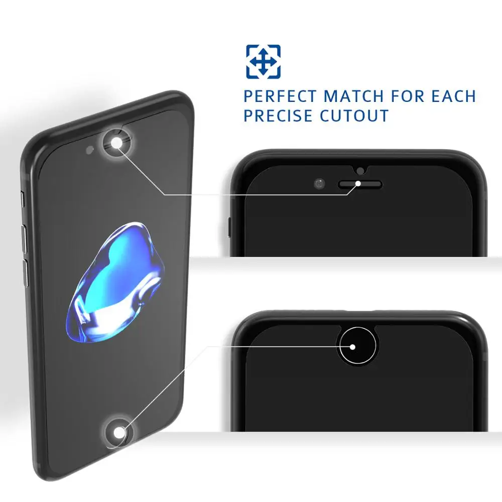 Mpow 2 шт. прозрачная Защита экрана для iPhone 7 9H твердость 0 33 мм тонкое закаленное