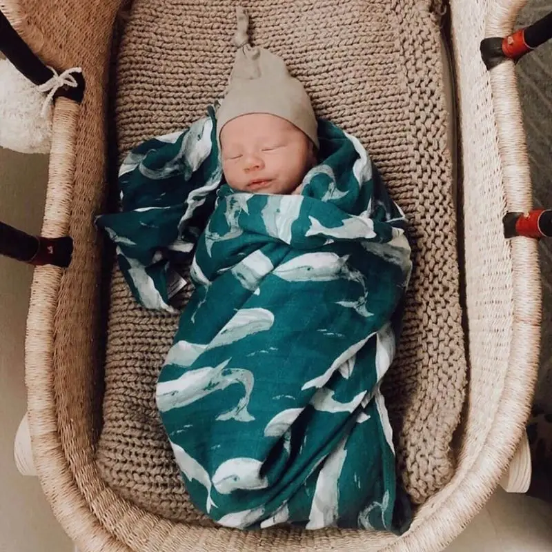

Muslin Baby Blanket Towel Cloth Organic Bamboo Cotton Soft Breathable Swaddle Wraps Newborn Photography Props Accessories