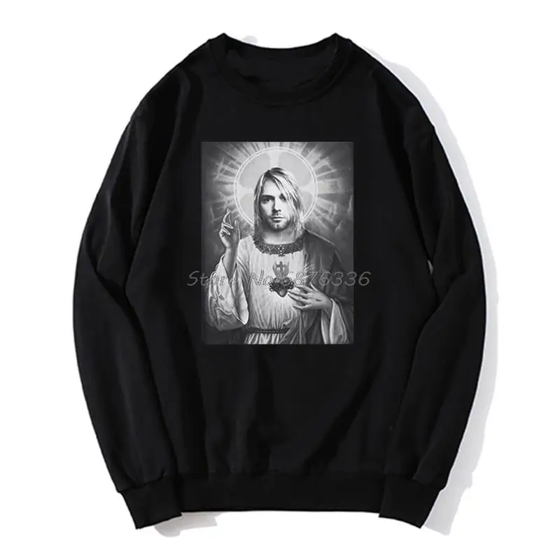 Новинка Курт Кобейн Saviour унисекс Saint Толстовка смешные мужские худи с круглым