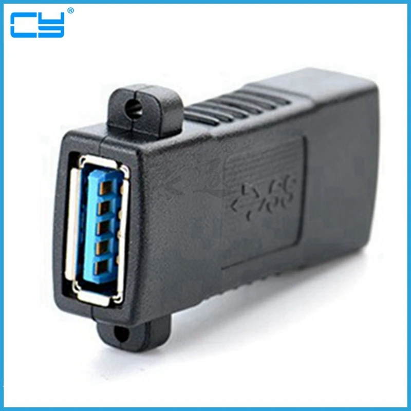

USB 3.0 Female to Female Extension Exteder Coupler Adapter with Panel Mount Holes connector