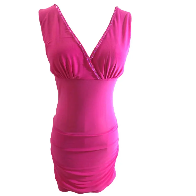 

Club Style Sexy Low-Cut Mesh See-through Nightclub Skinny Sheath Dress Sauna Foot Massage Night Workwear