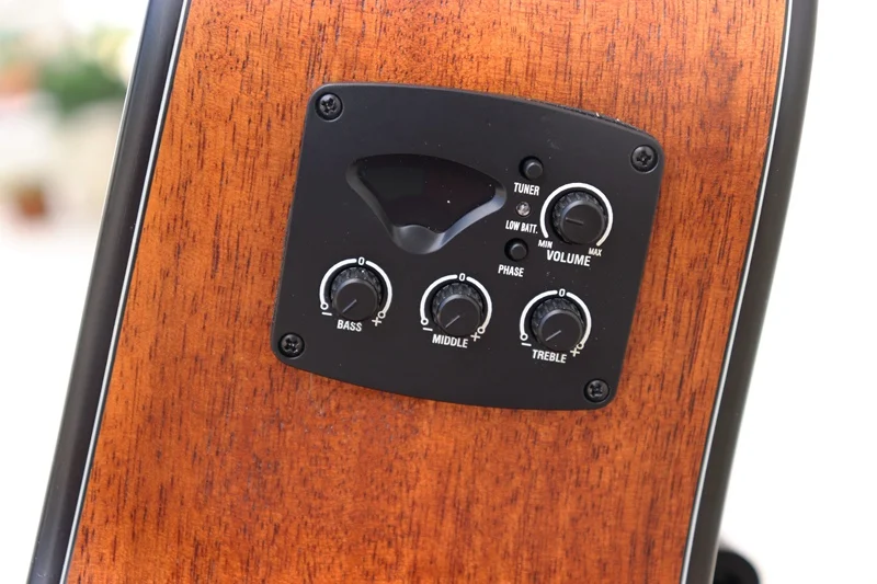 guitar with EQ Твердая древесина Акация КоА 6 струн ручной работы акустическая электрогитара - Цвет: guitar with EQ