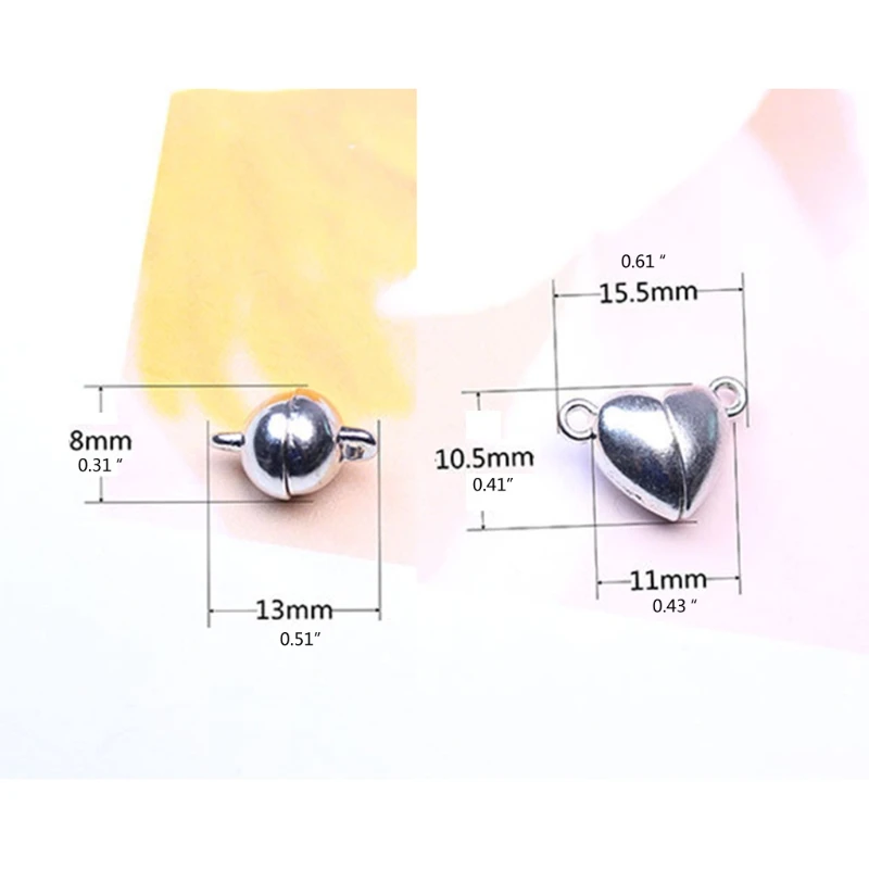20 шт. маленькие круглые магнитные подвески в форме сердца модные изысканные