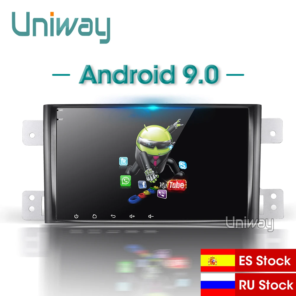 Uniway AWTL8071 2G+ 32G android 9,0 автомобильный dvd для suzuki grand 2006-2011 vitara мультимедийный автомобильный Радио Стерео gps с рулевым колесом